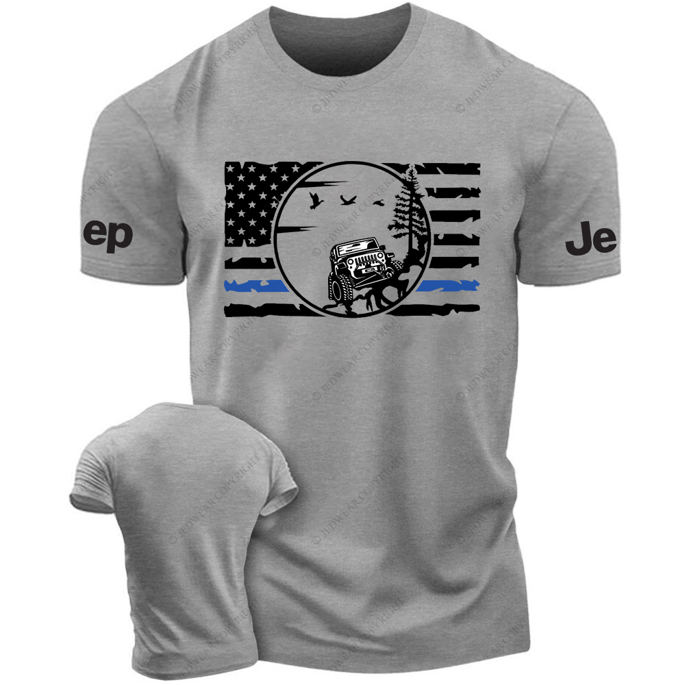 American Flag Dove Of Peace Trees JP T-Shirt