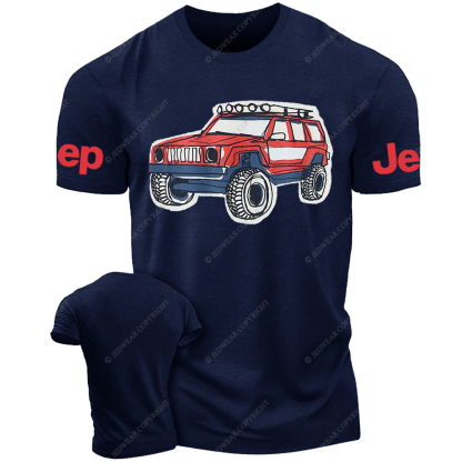 Colorful Hand-Painted 4x4 Jp T-Shirt