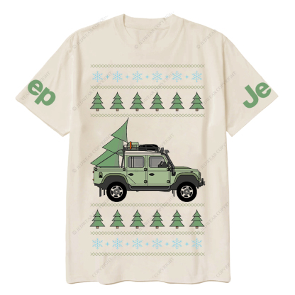Offroad Pickup Merry Christmas Tree Jp T-Shirt