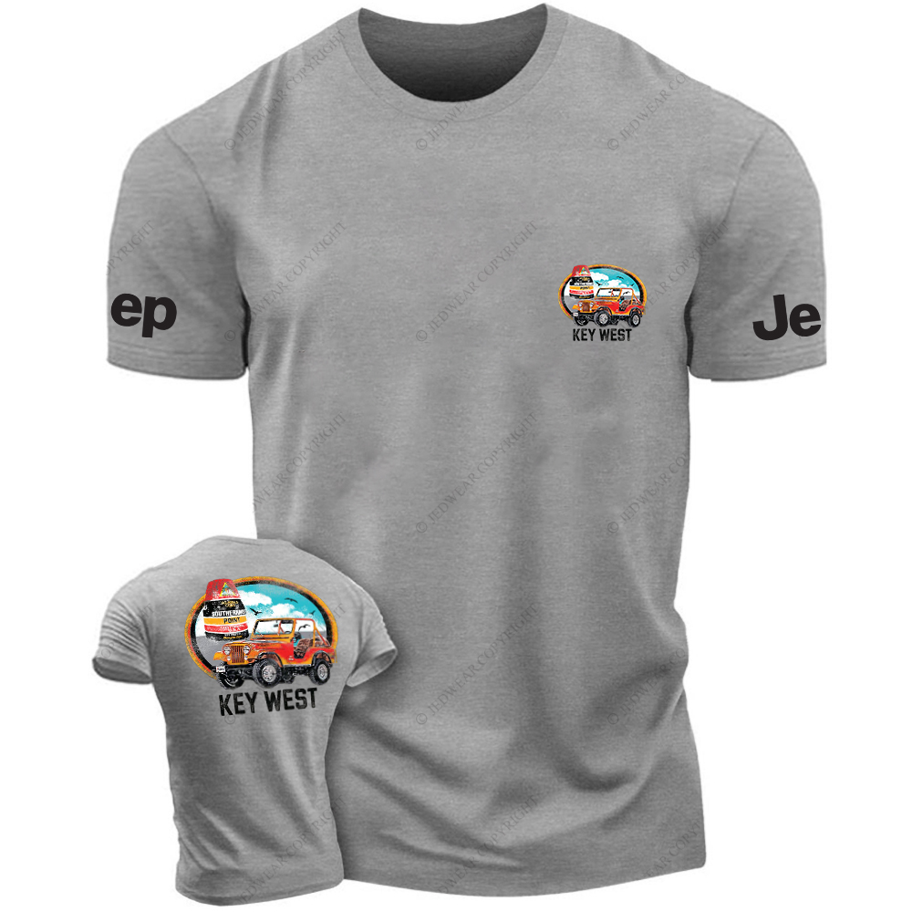 Hawaii Key West Four-wheeler On The Seaside Seagulls Blue Sky JP T-Shirt