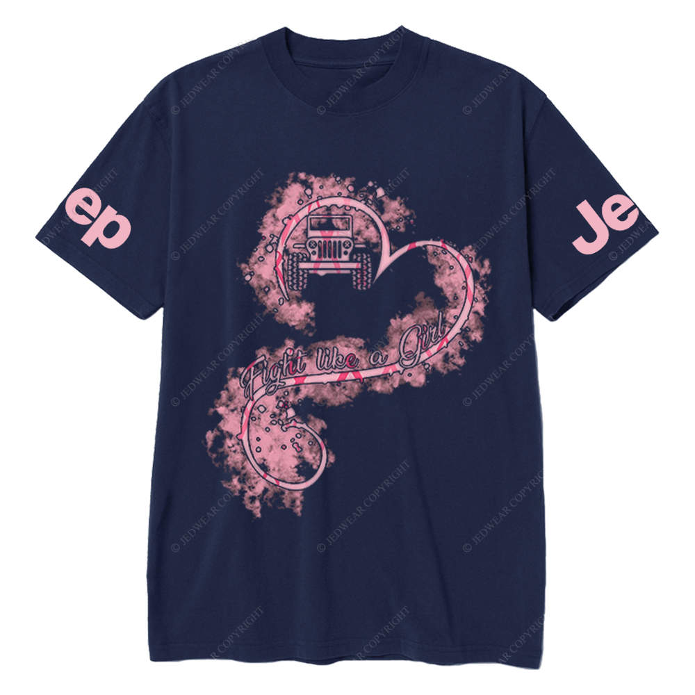Heart Fight Like A Girl Breast Cancer Awareness Jp T-Shirt