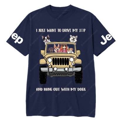 I Just Want To Drive My Car And Hang Out With My Dogs Jp T-Shirt