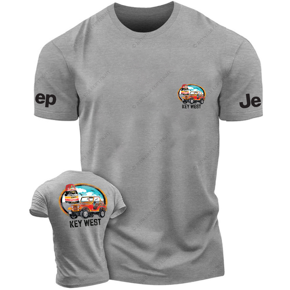 Hawaii Key West Four-wheeler On The Seaside Seagulls Blue Sky JP T-Shirt