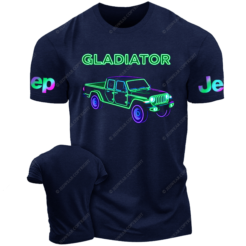 Colorful Neon Lines Gladiator Jp T-Shirt