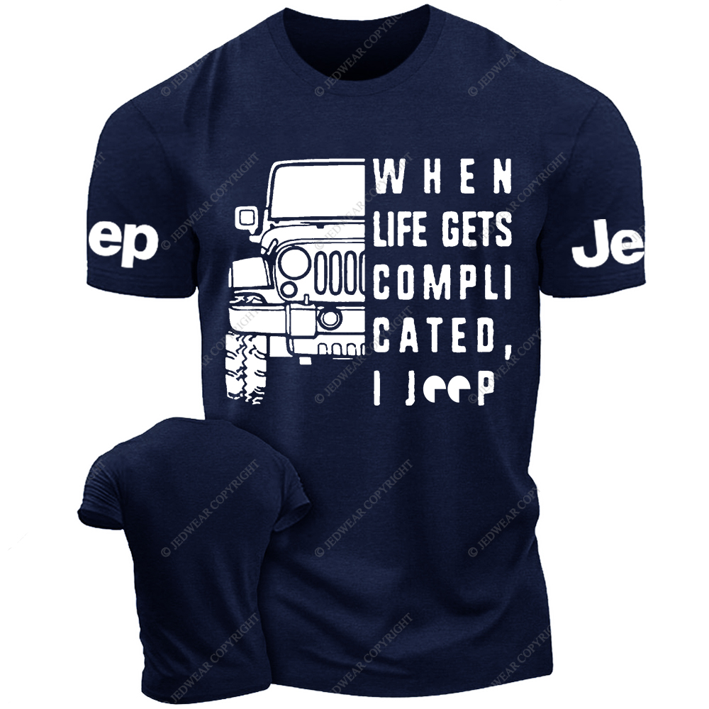 When Life Gets Compli Cated I Car Jp T-Shirt 