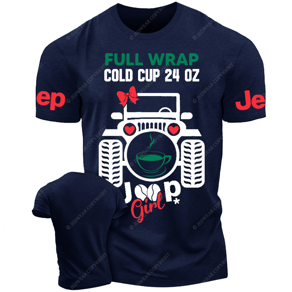 Full Wrap Cold Cup Girl  Jp T-Shirt 