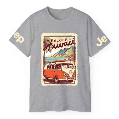 Hawaii Aloho  Mountains Water Palm Trees JP T-Shirt