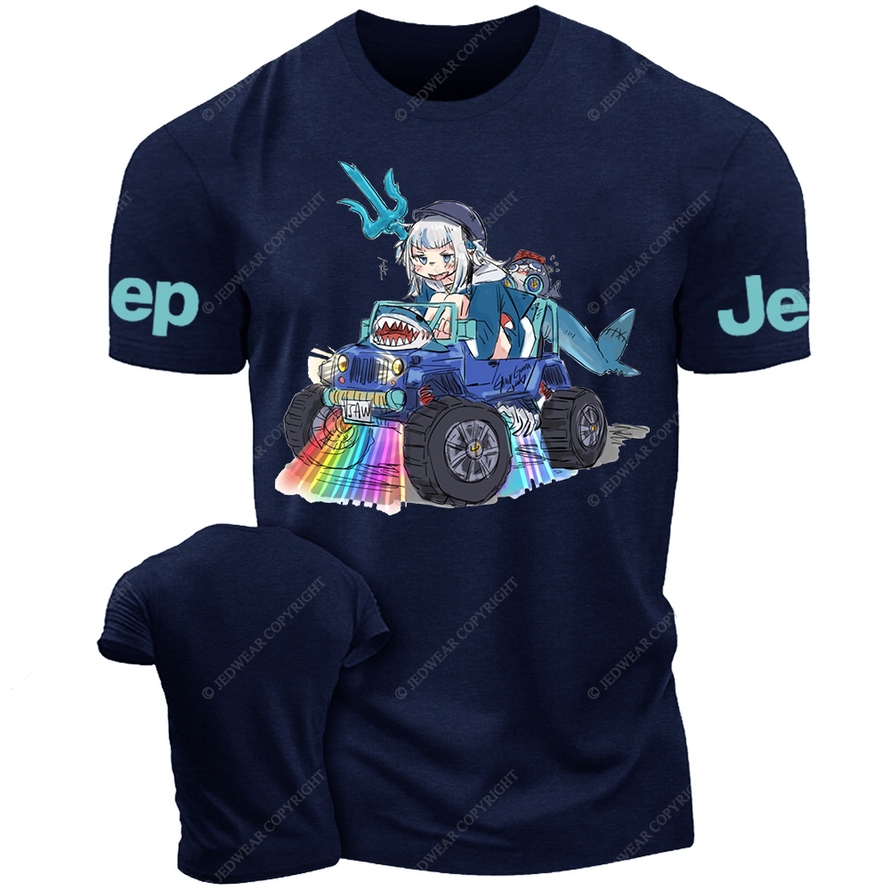 Gooba Cartoon Dolphin Drivering Jp T-Shirt 