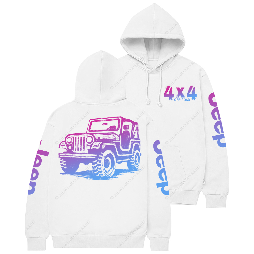 Off-Road 4x4 Wheeling Gradient Jp Casual Hoodie