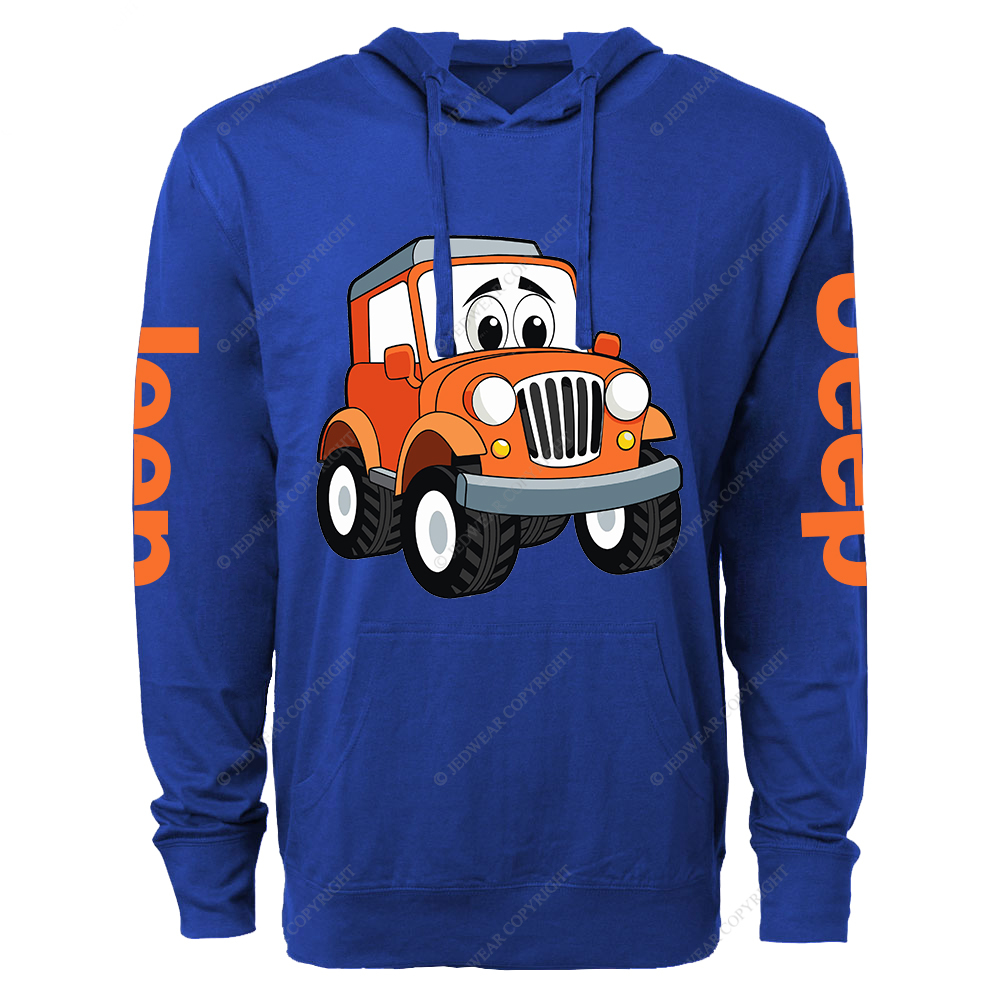 Cartoon Funny Cute Orange Car Jp  Lightweight Hoodie
