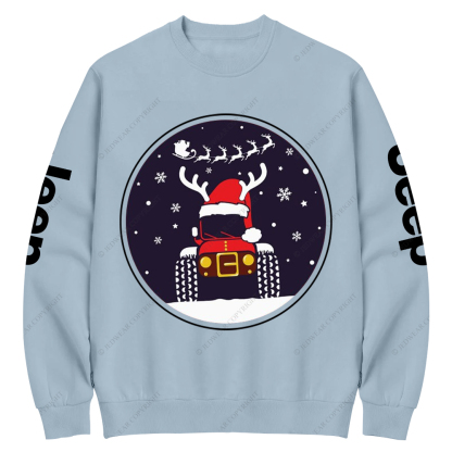Christmas Offroad Car Jp Crew Neck Sweatshirt