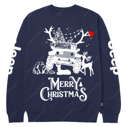 Christmas American Off Road 4x4 Car Jp Crew Neck Sweatshirt