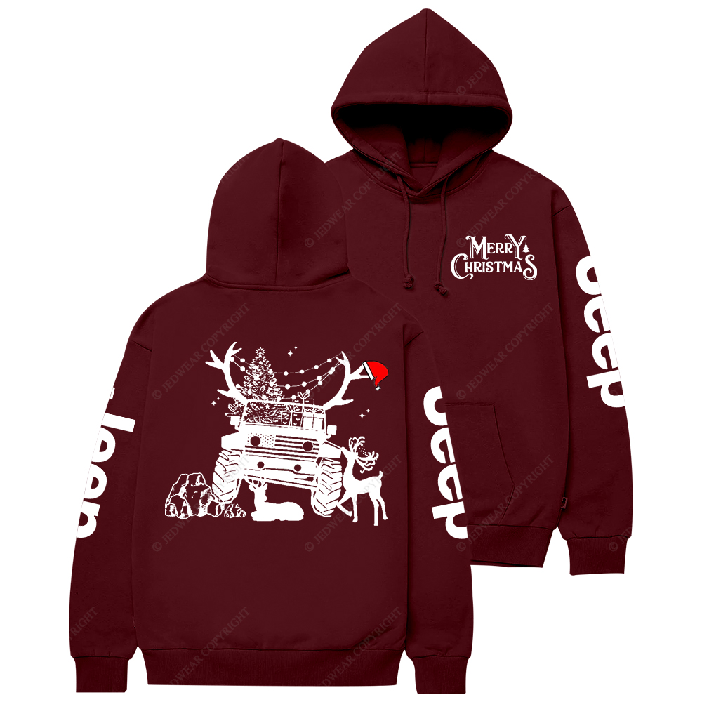 Christmas American Off Road 4x4 Car Jp Casual Hoodie