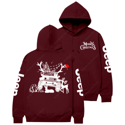 Christmas American Off Road 4x4 Car Jp Casual Hoodie
