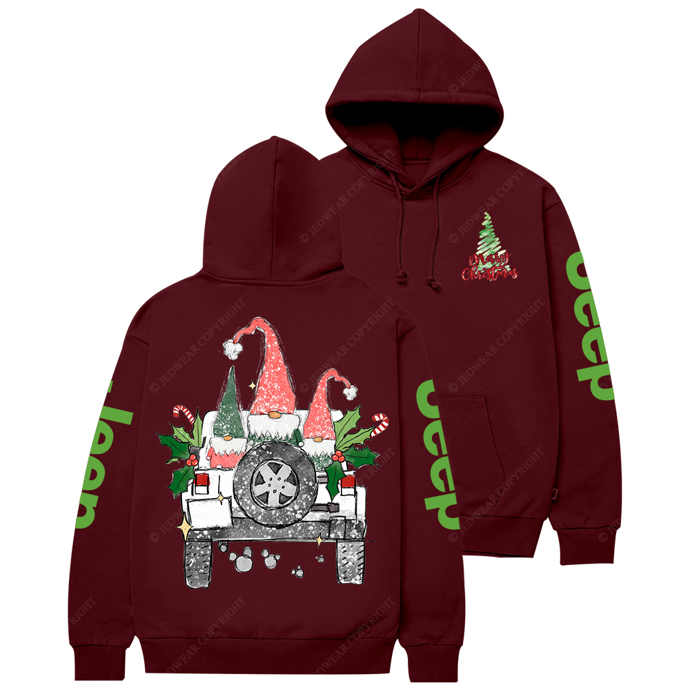 Gnomes Merry Christmas Watercolor Jp Casual Hoodie