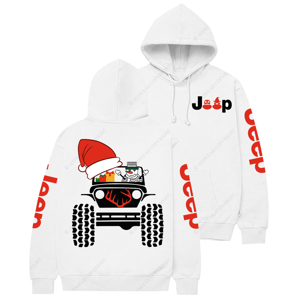 Merry Christmas 4x4 Snowman Reindeer Jp Casual Hoodie