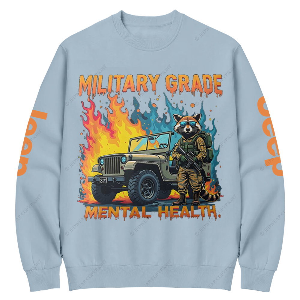 Military Grade Mental Health Jp Crew Neck Sweatshirt