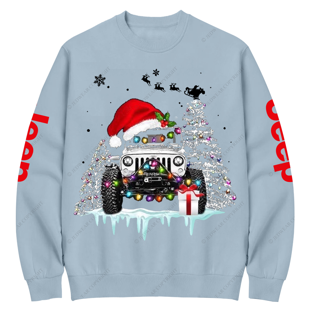Merry Christmas Tree Santa Claus Jp Crew Neck Sweatshirt