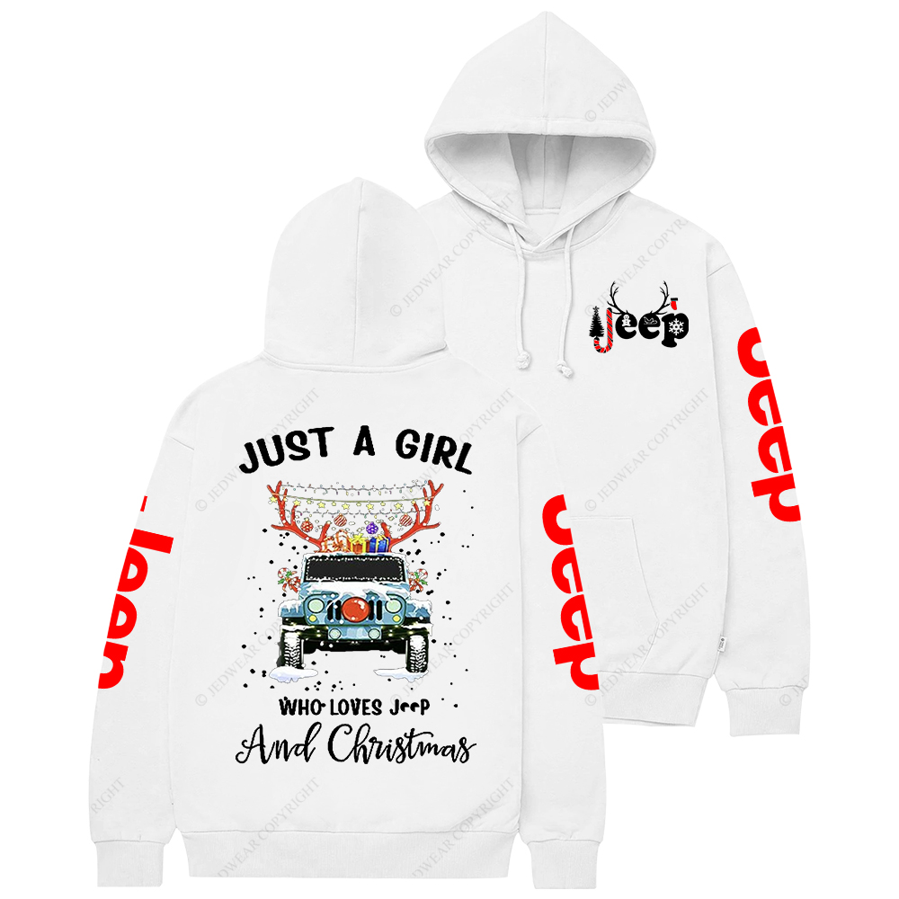 Just A Girl Who Loves Car And Christmas Jp Casual Hoodie