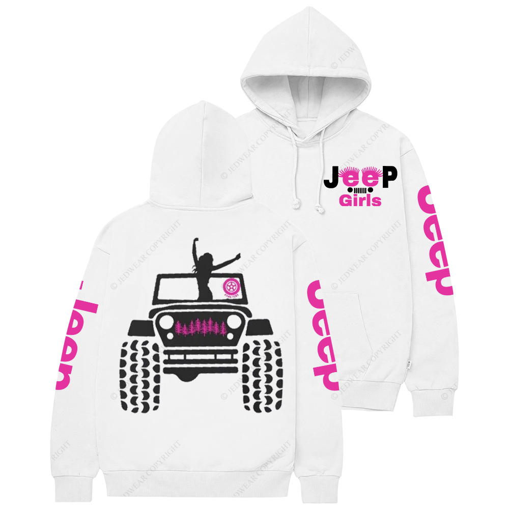 Pink Tire Girl Power Offroad Jp Casual Hoodie