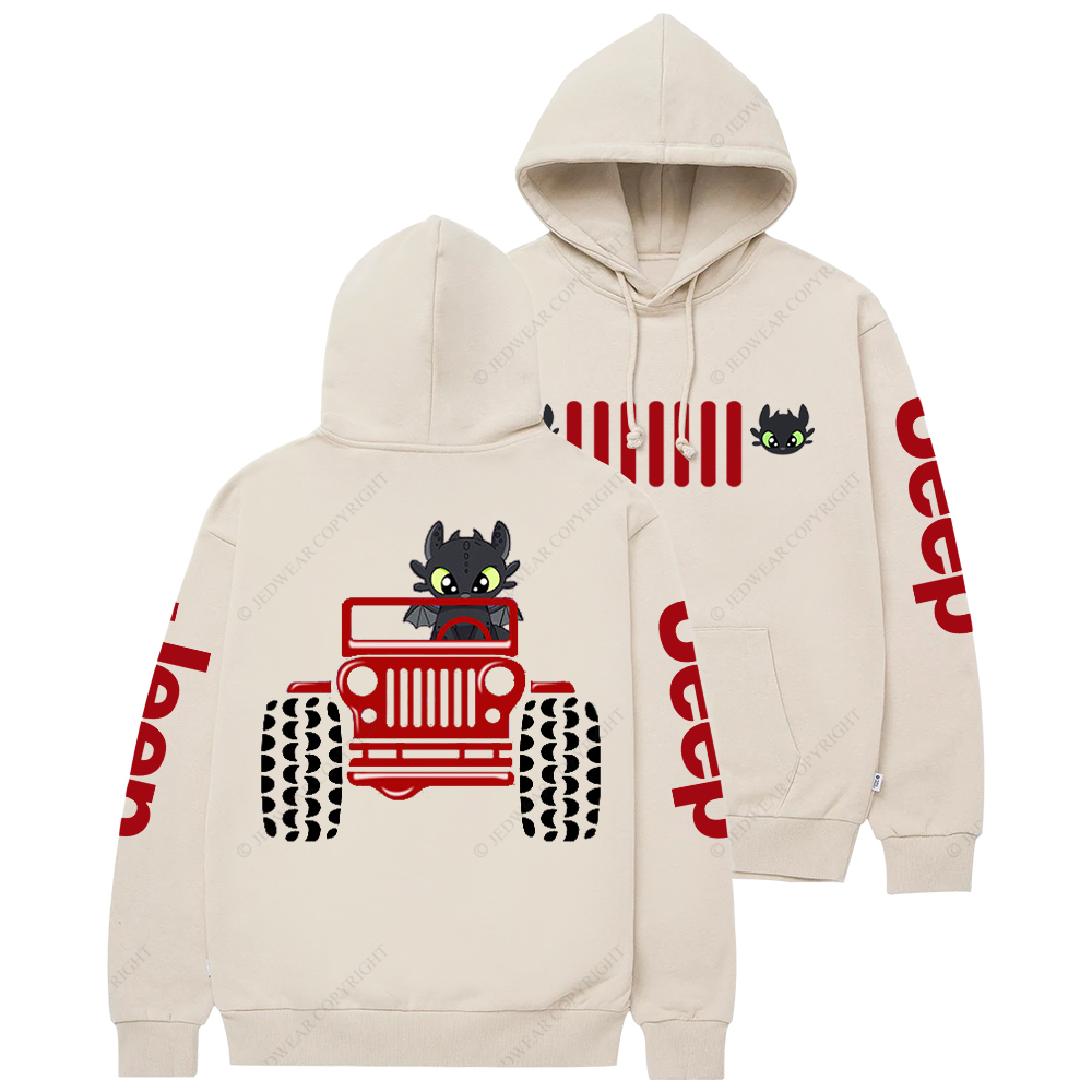 A Little Bat Is Driving A Car Jp Casual Hoodie