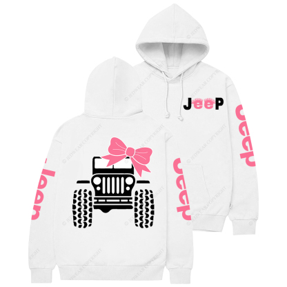 Pink Bow Girl Jp Casual Hoodie