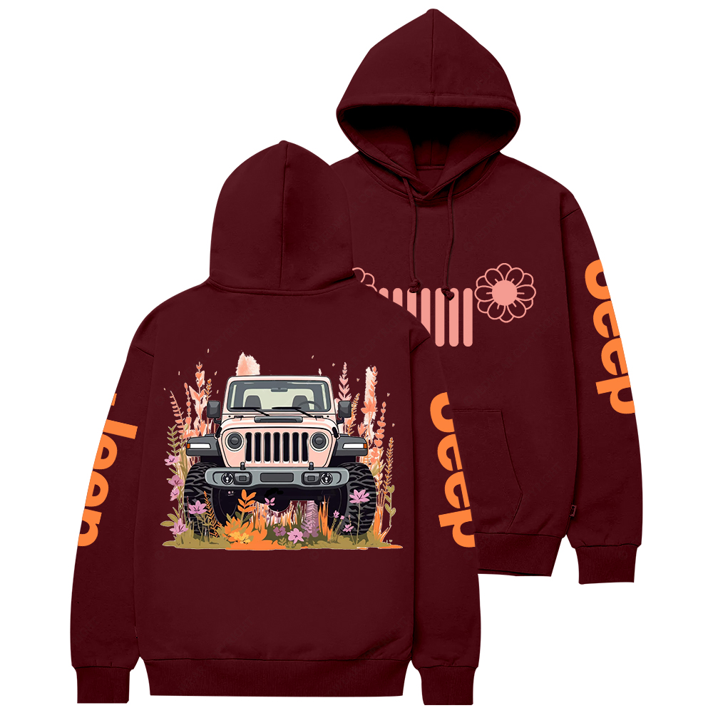 Here Is A Pink Car With A Black Top Parked In The Grass Jp Casual Hoodie