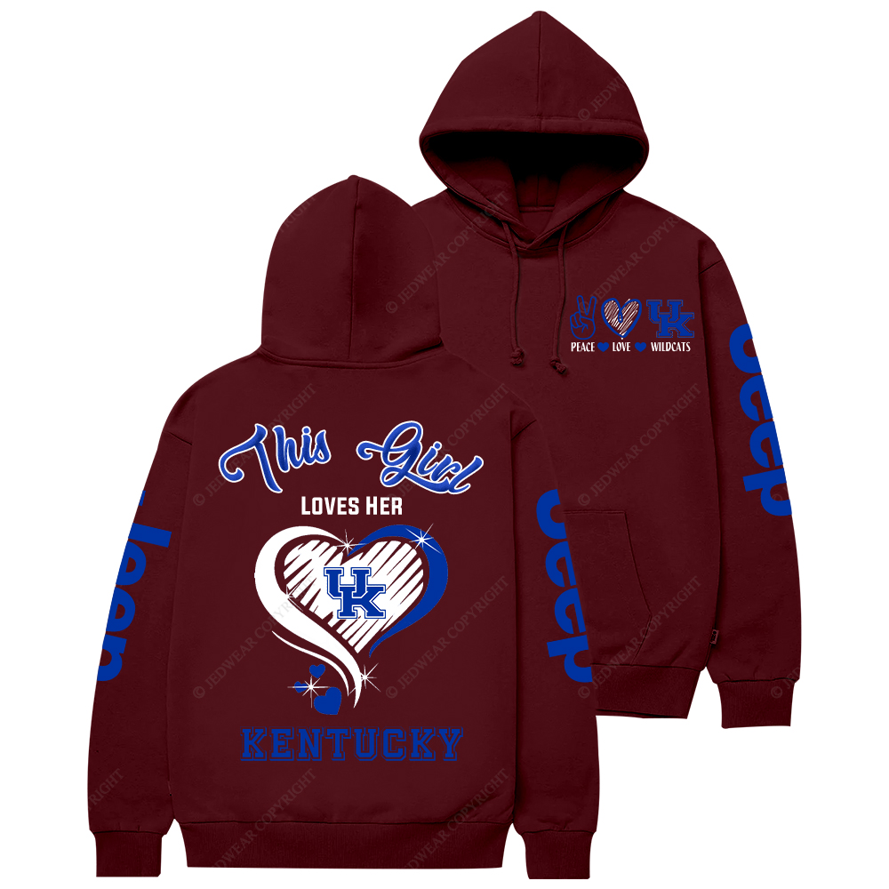 This Girl Loves Her Kentucky Wildcat Jp Casual Hoodie