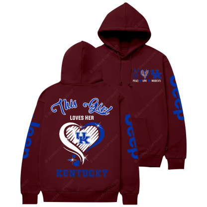 This Girl Loves Her Kentucky Wildcat Jp Casual Hoodie