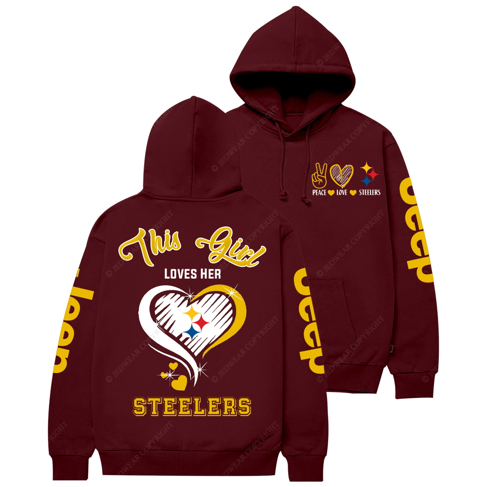 This Girl Loves Her Pittsburgh Steelers Nation Jp Casual Hoodie