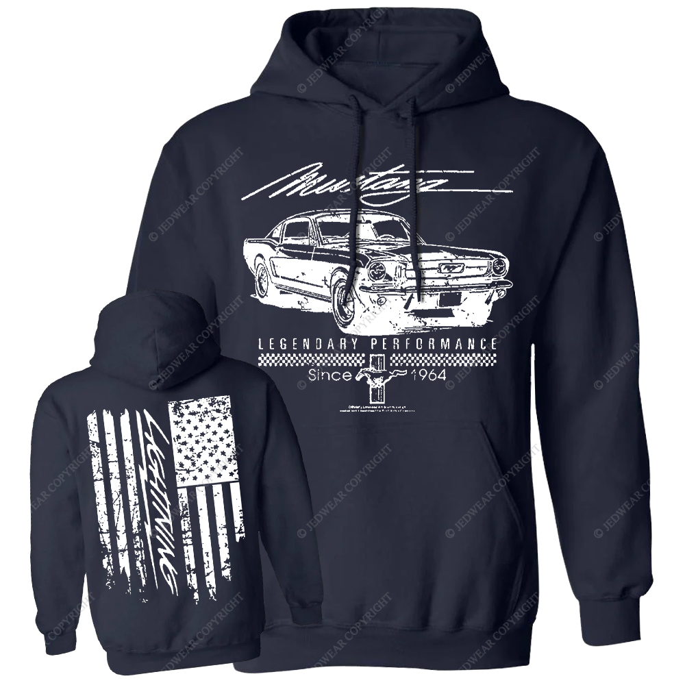 Mustang Legendary Performance Since 1964 FJ Casual Hoodie
