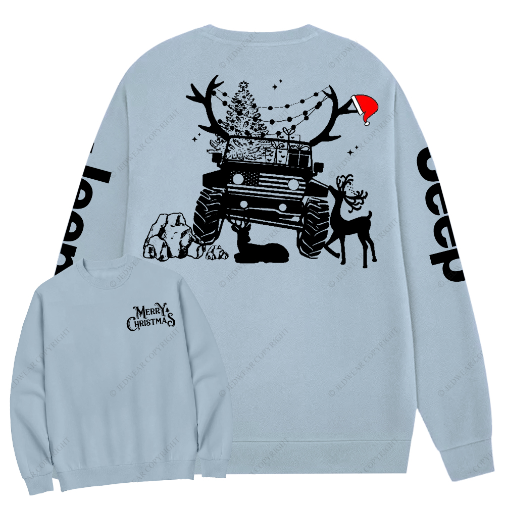 Christmas American Off Road 4x4 Car Jp Crew Neck Sweatshirt
