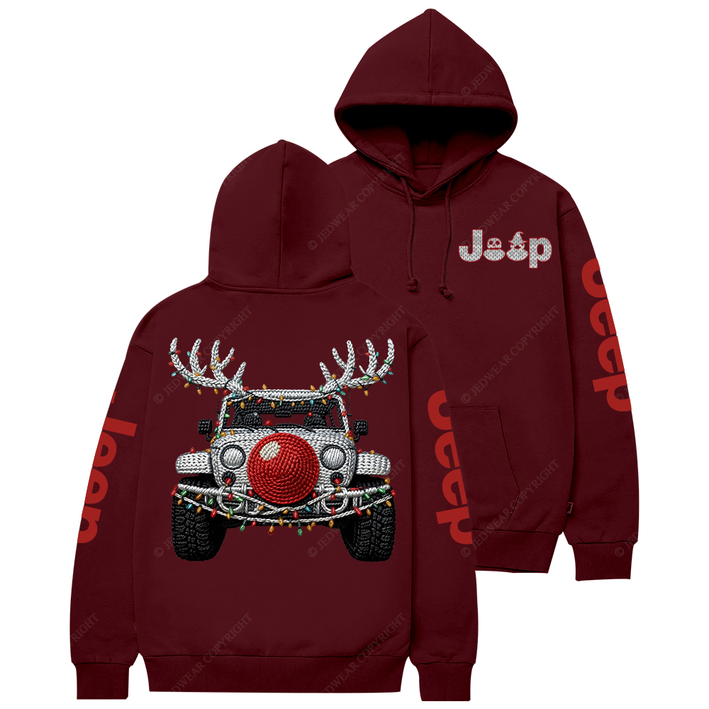 Grey Trendy Christmas Crochet Pattern Jp Casual Hoodie