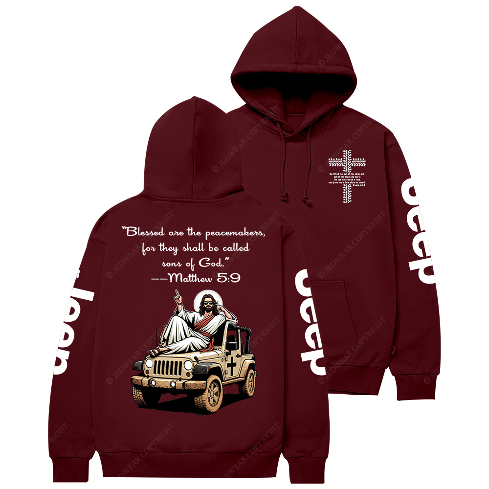 Blessed Are The Peacemakers Jesus Jp Casual Hoodie