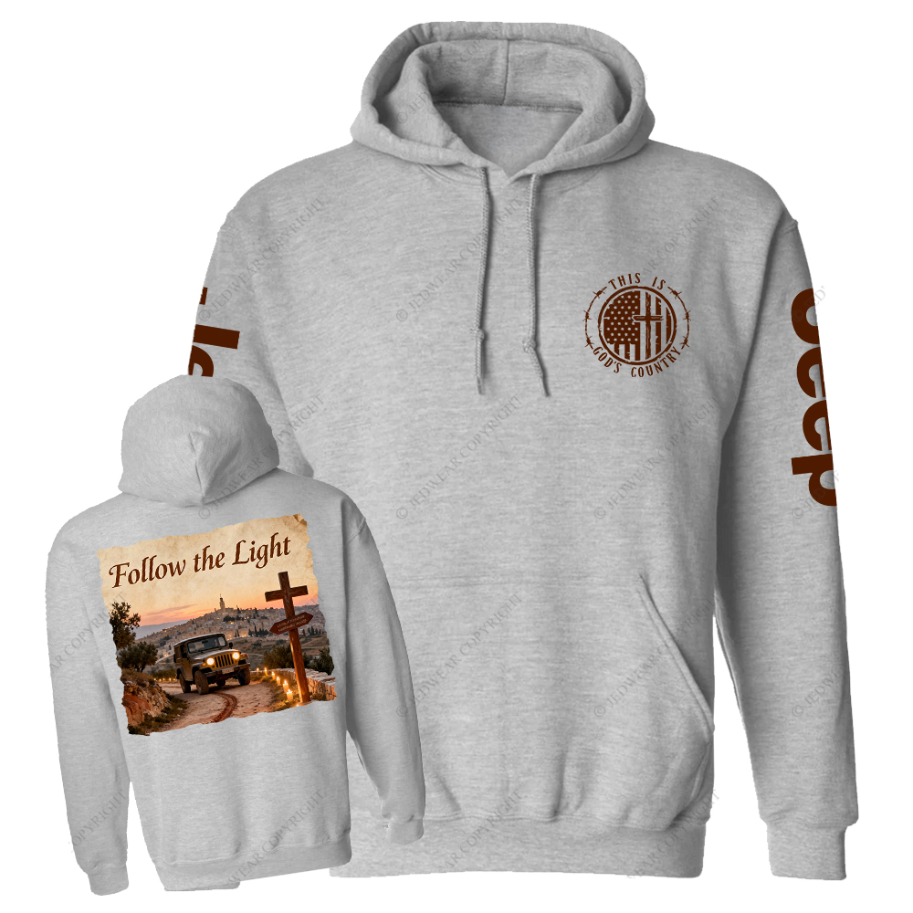 Follow The Light Jesus Jp Casual Hoodie