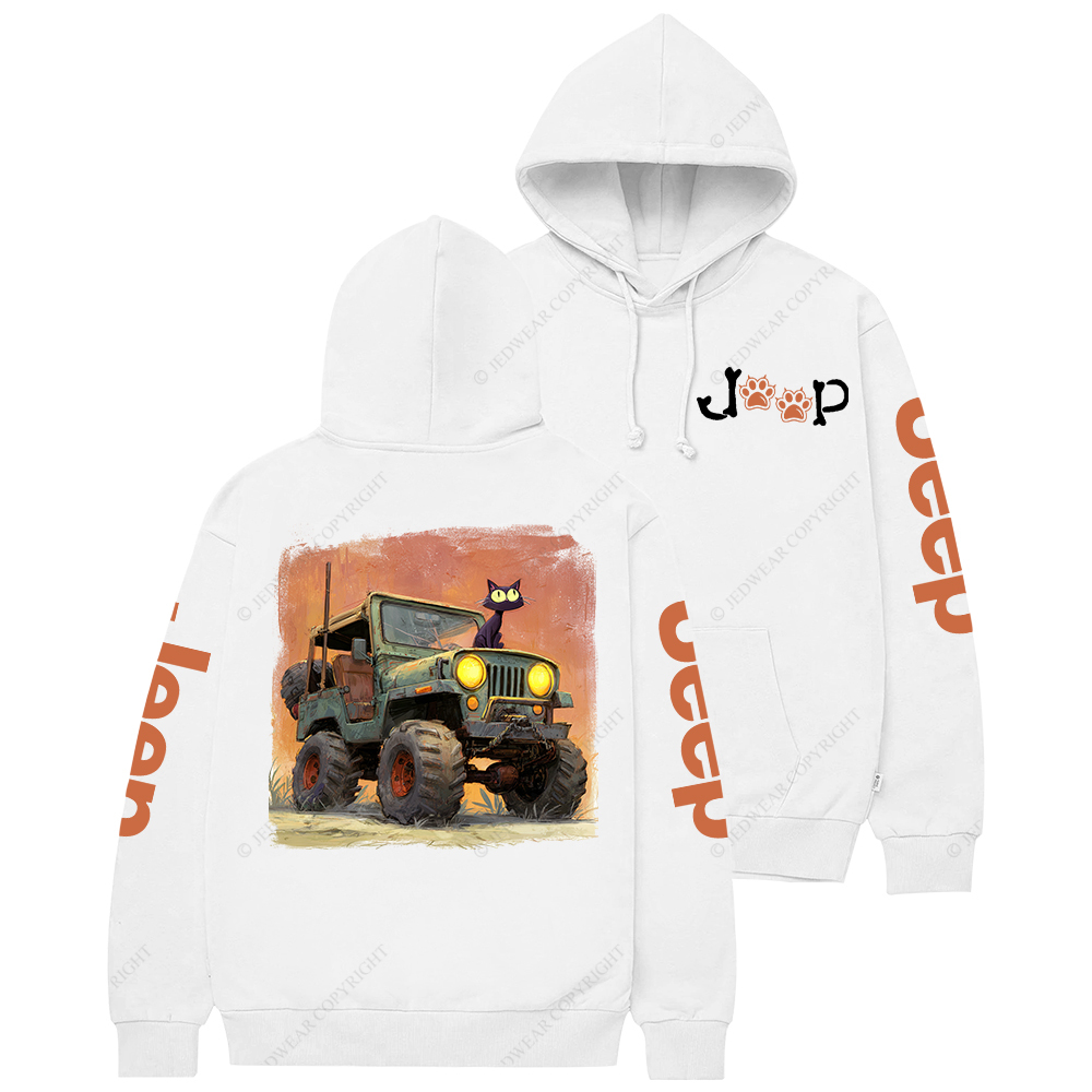 The Cat Drive A Car Jp Casual Hoodie