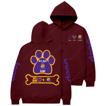 LSU Tigers Paw Print Jp Casual Hoodie