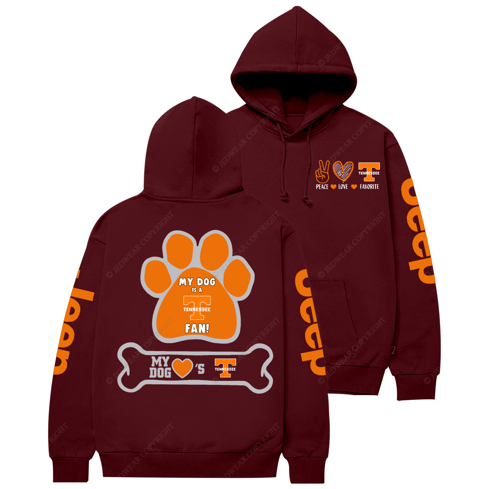 Tennessee Paw Print Jp Casual Hoodie