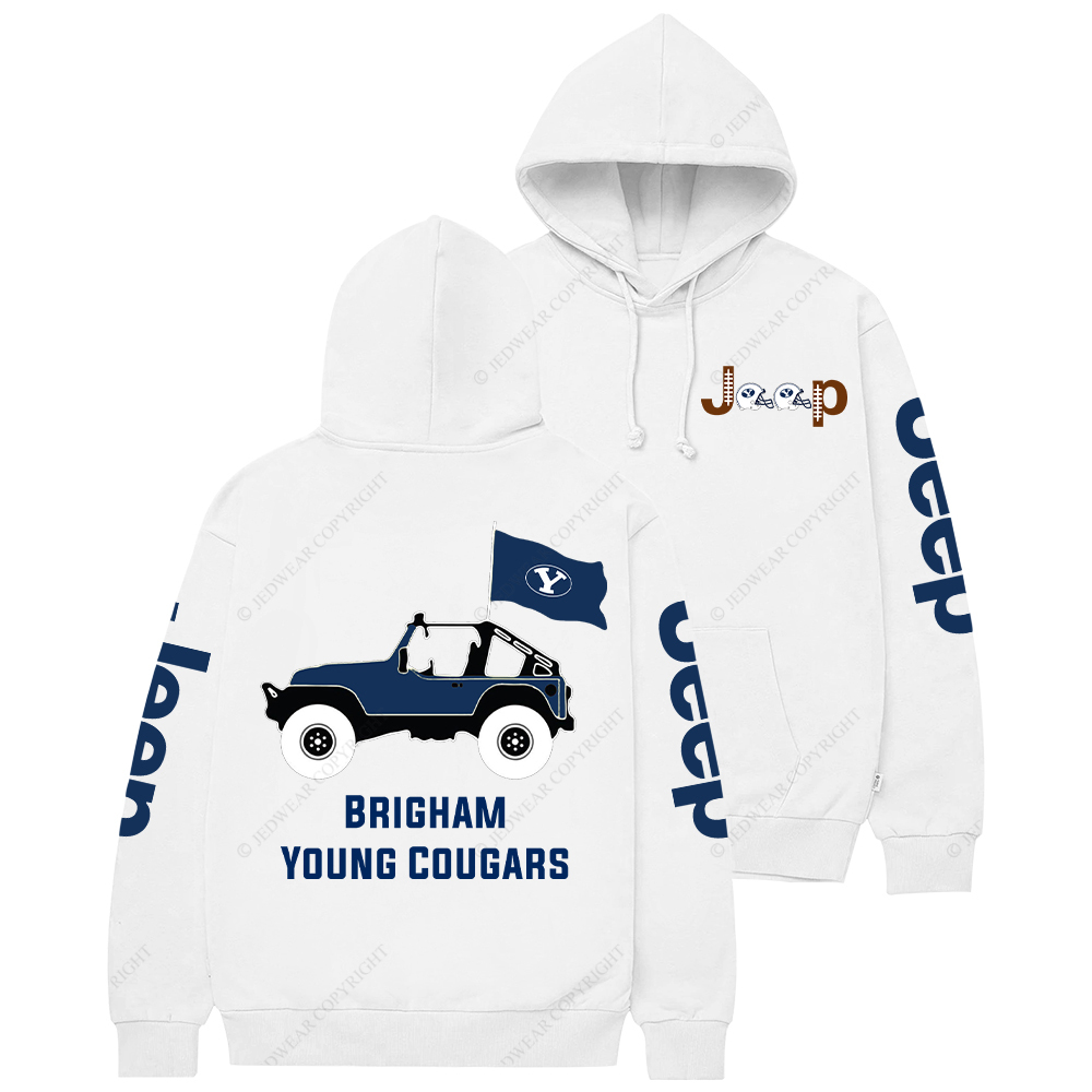 Brigham Young Cougars Football Jp Casual Hoodie