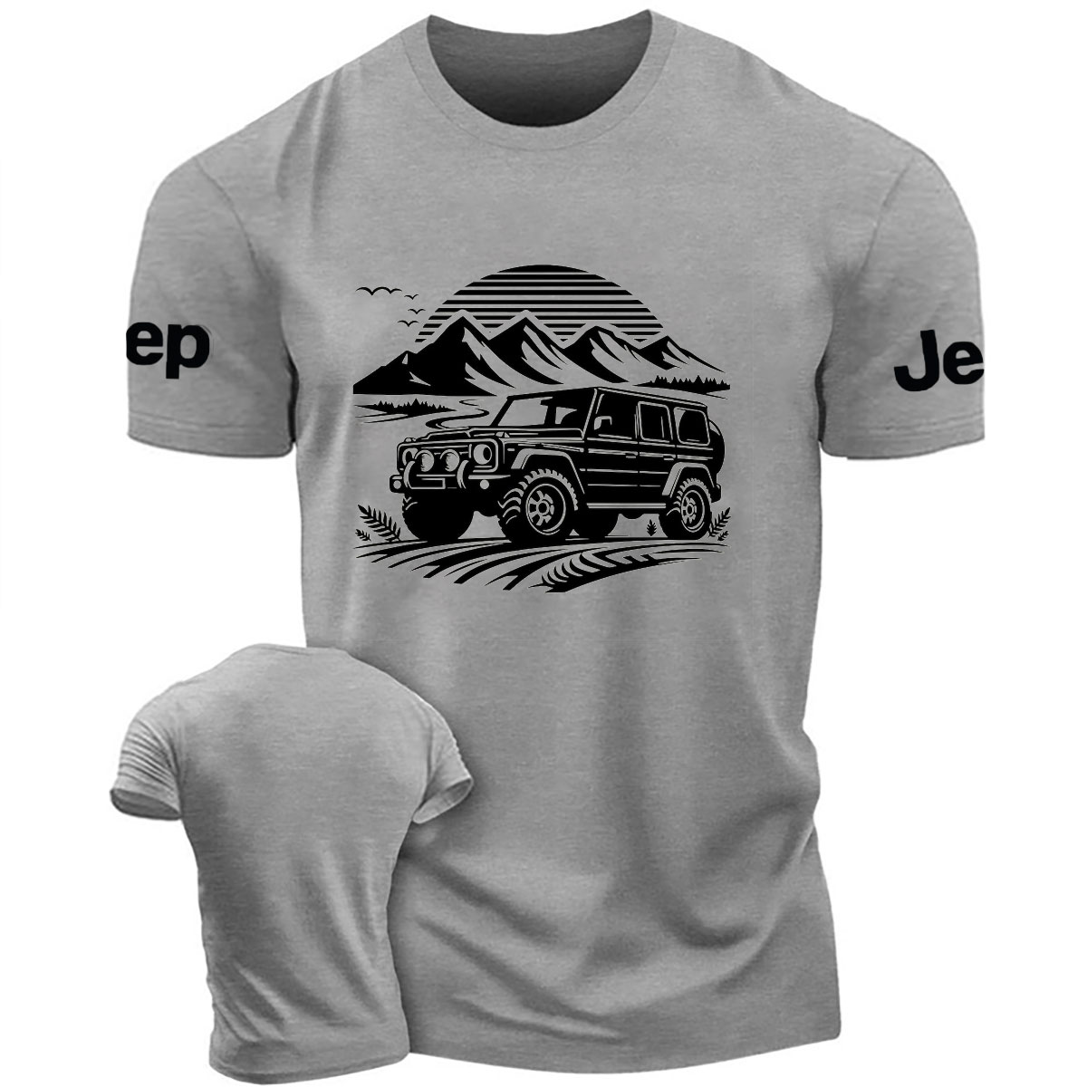 Adventure Moutain Retro Car Design T-Shirt