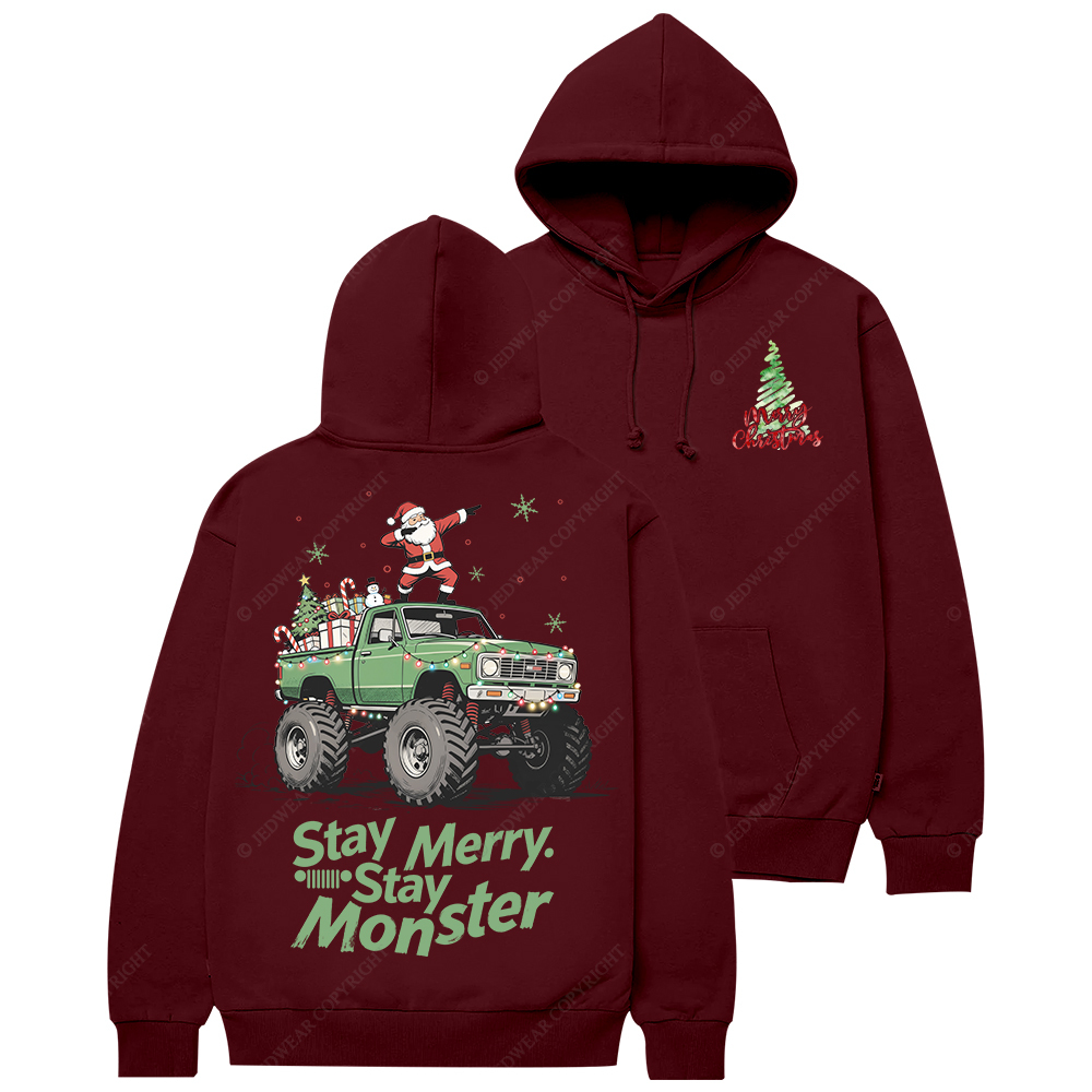 Stay Merry Christmas Stay Monster Jp Casual Hoodie