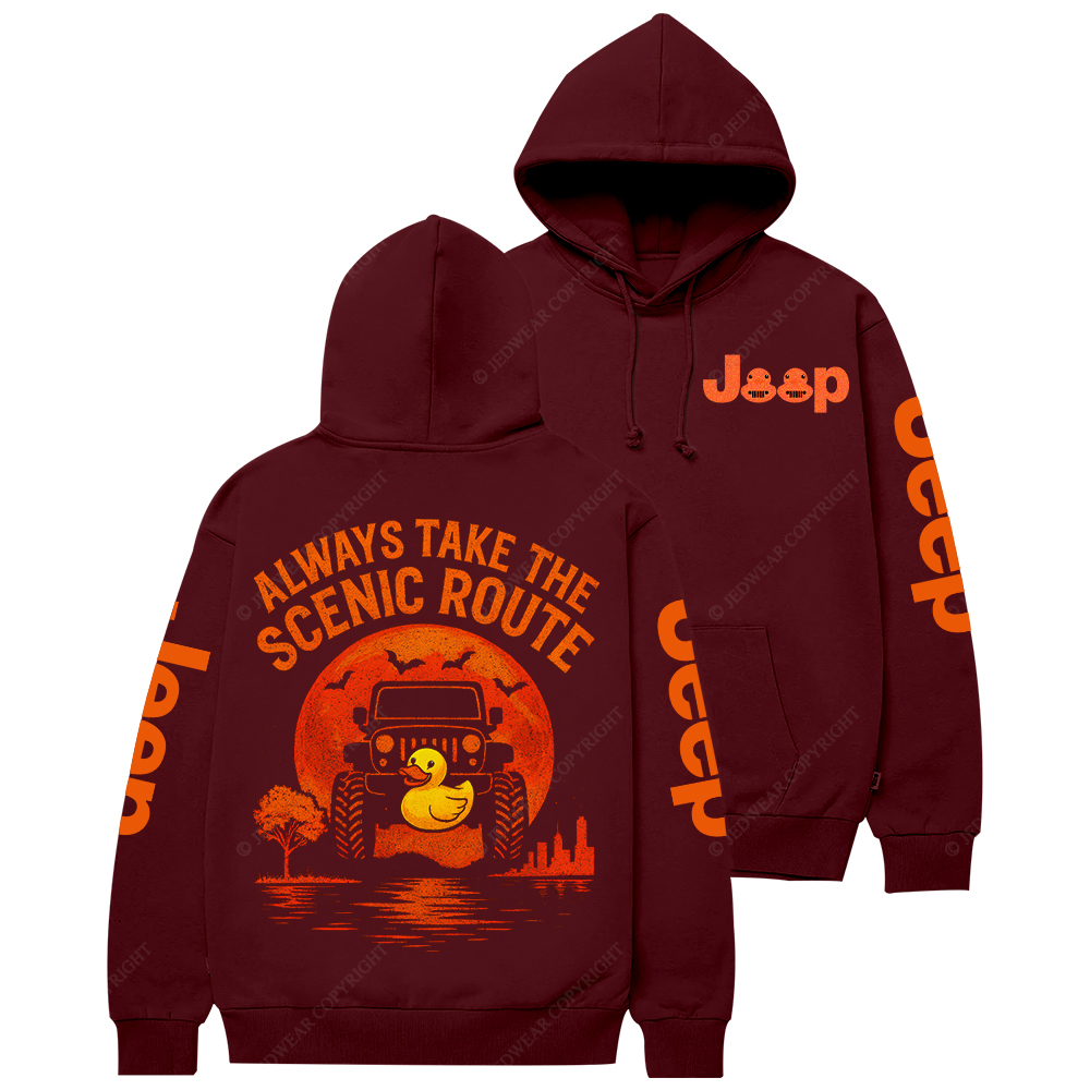 Duck Always Take The Scenic Route Jp Casual Hoodie