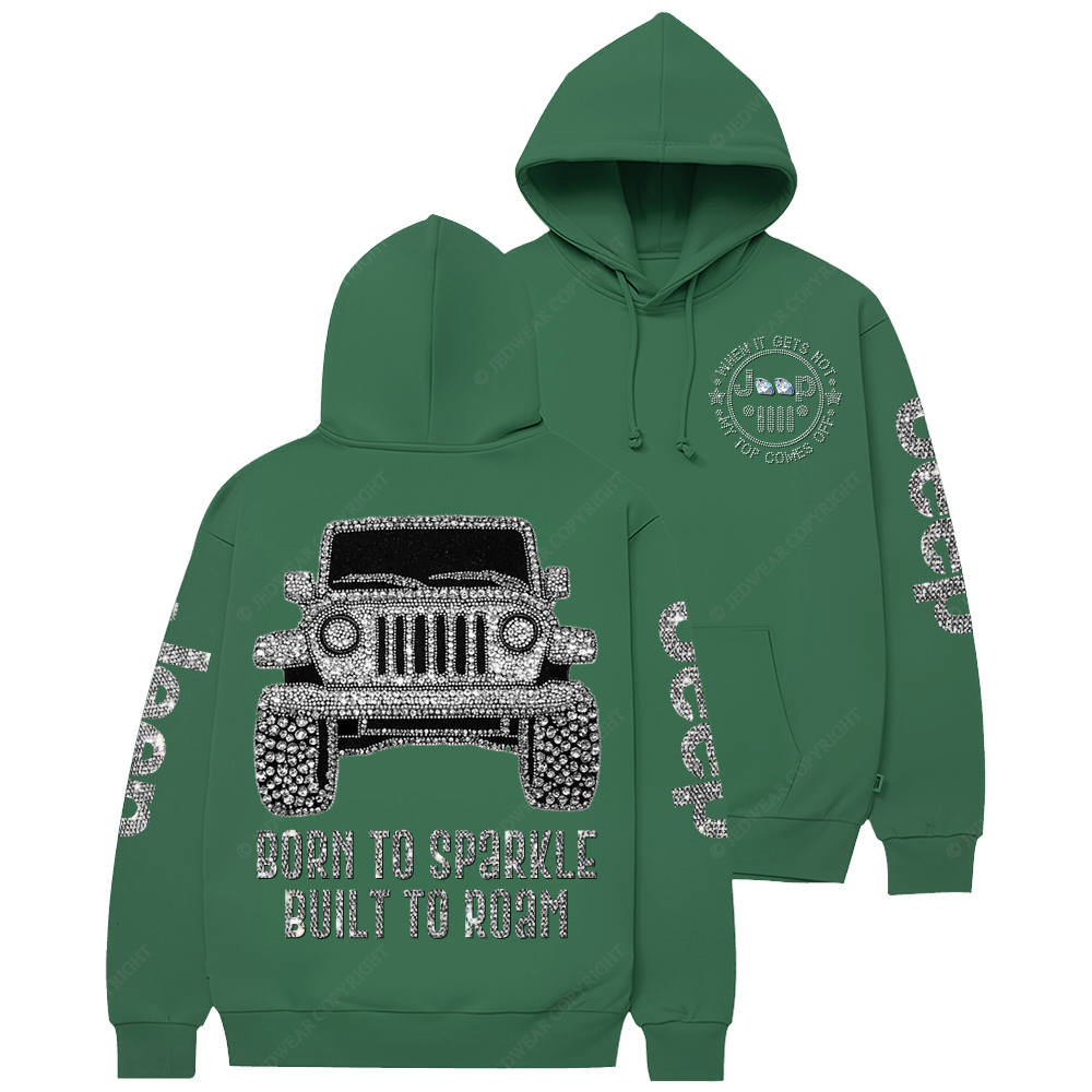 Bling Car Born To Sparkle Built To Roam Jp Casual Hoodie