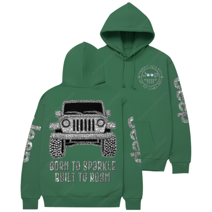 Bling Car Born To Sparkle Built To Roam Jp Casual Hoodie