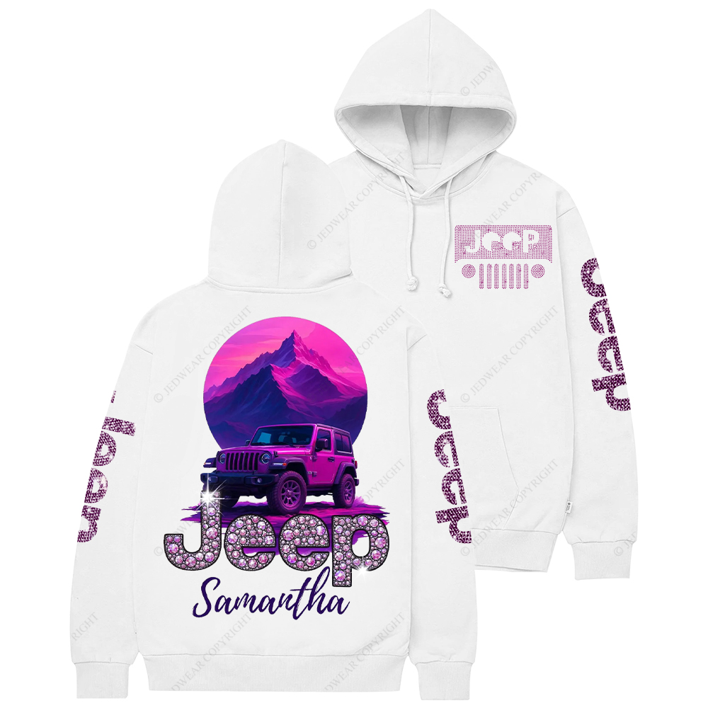 Bling Car Purple Samantha Jp Casual Hoodie