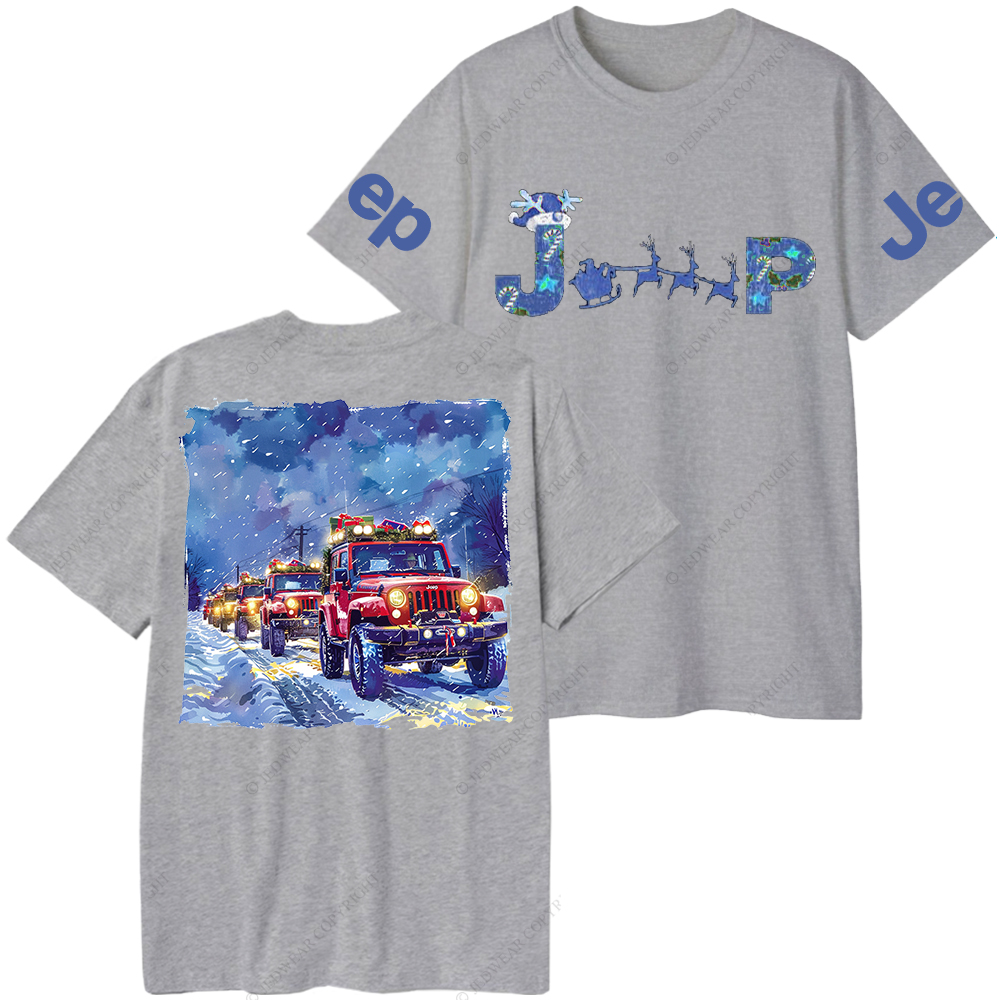 Blue Car Merry Christmas Jp T-Shirt