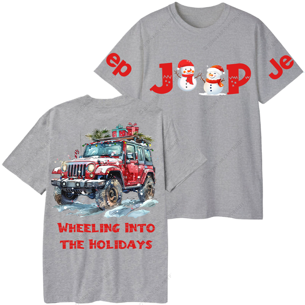 Christmas Wheeling Into the Holidays Jp T-Shirt