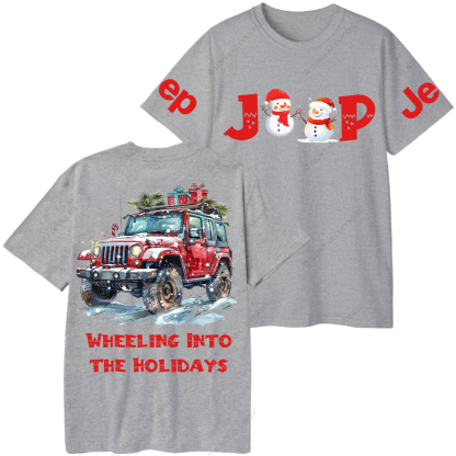 Christmas Wheeling Into the Holidays Jp T-Shirt