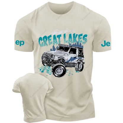 Creat Lakes Off-Road Adventure Vehicle Under The Snow Mountain JP T-Shirt