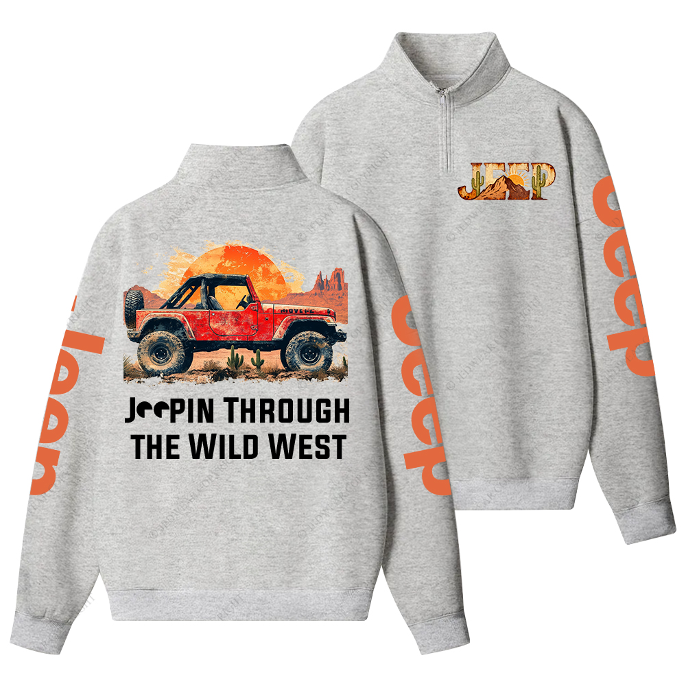 Through The Wild West Jp Half-Zip Jacket Sweatshirt